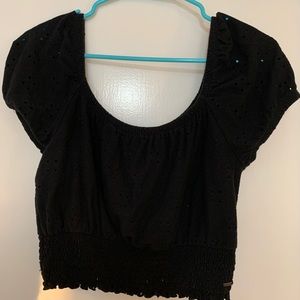Black Off the Shoulder Shirt
